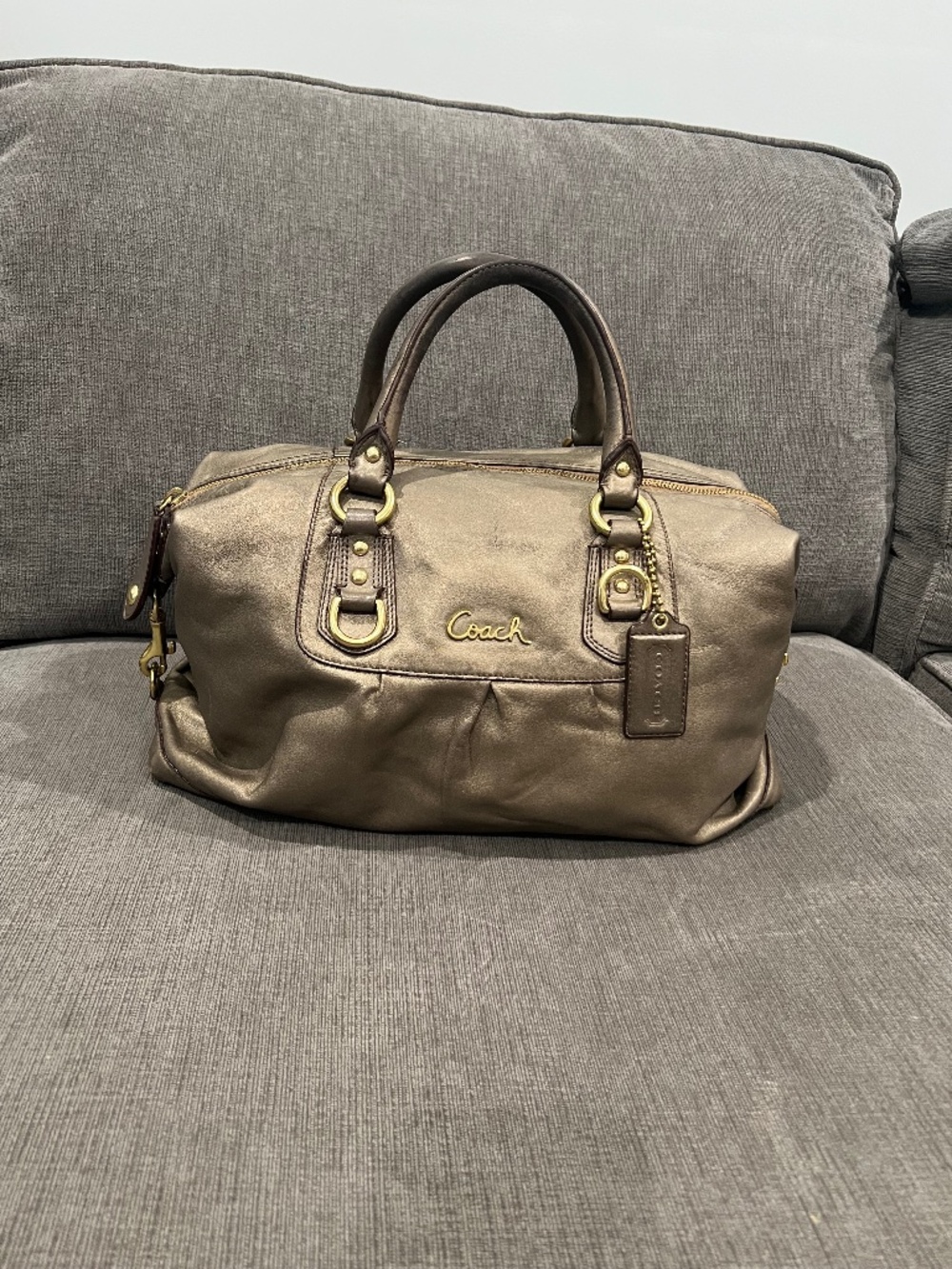 Coach Metallic Ashley Sabrina Satchel Bag